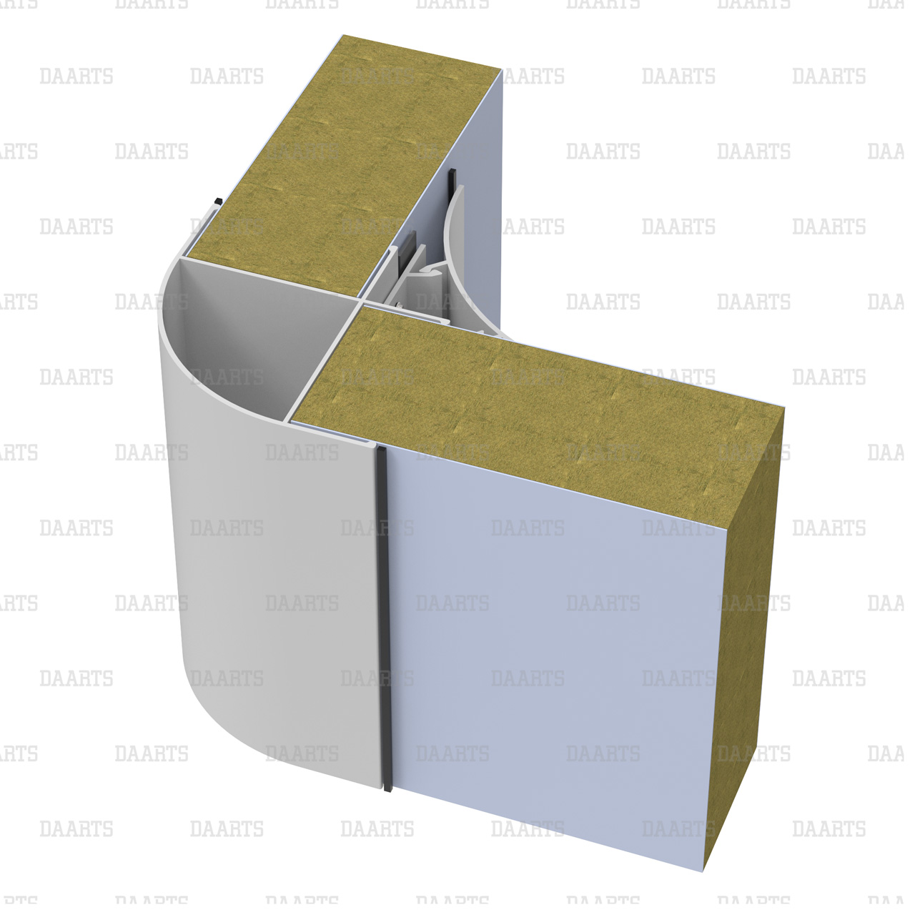 Угловой скругляющий профиль DAARTS DS 50x70